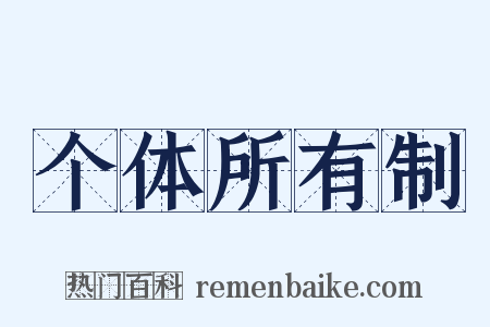 个体所有制是什么意思的图片